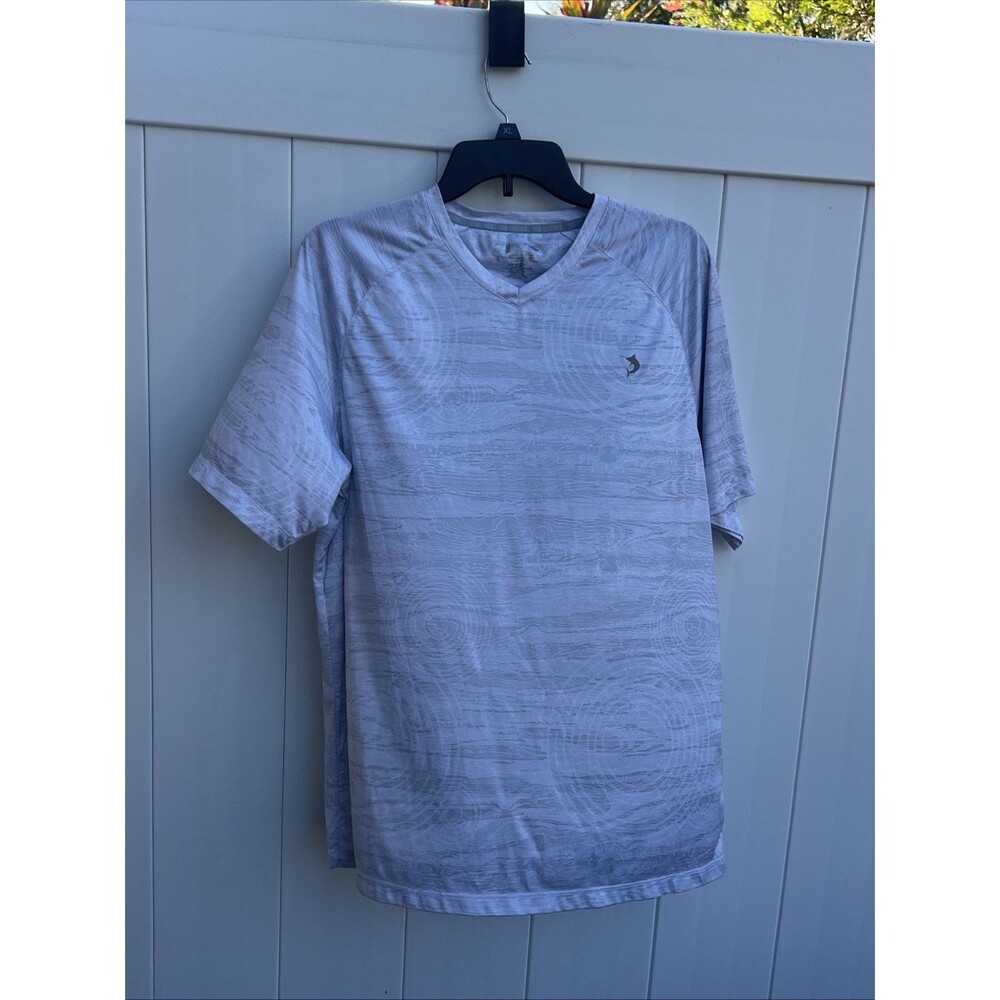 Reel Legends Shirt Freeline Short Sleeve V-Neck Adult Large Gray